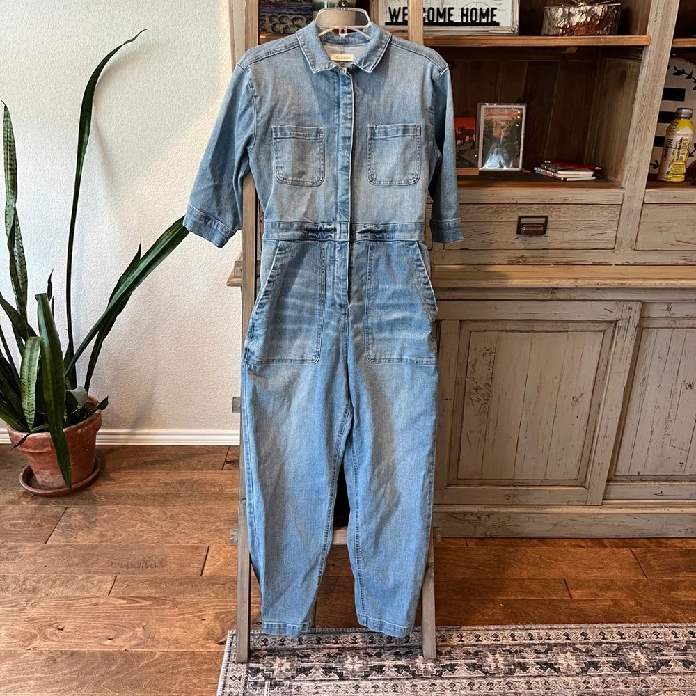 Altar’d State women’s 3/4 sleeve denim jumpsuit size XS